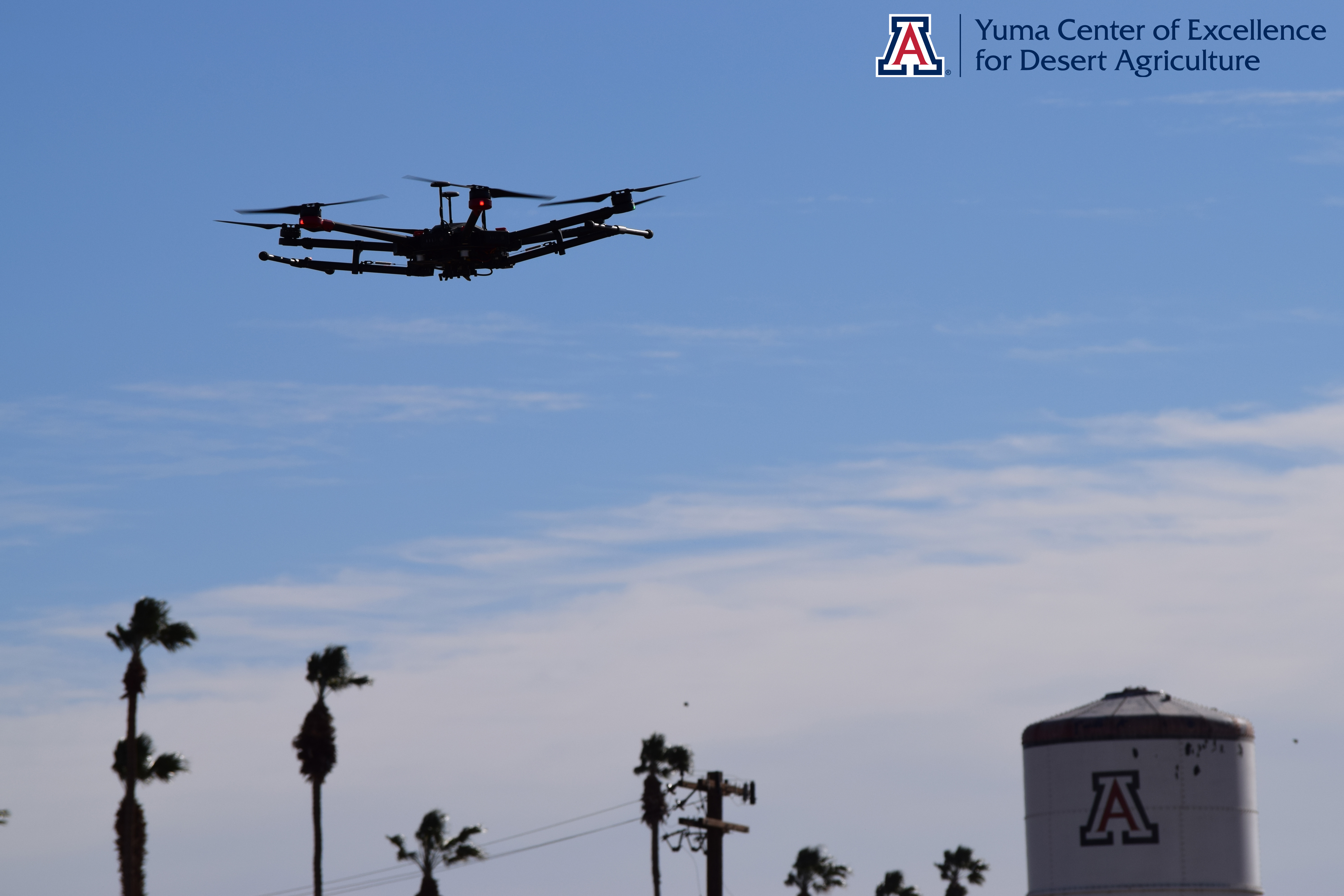 Drone in flight, model M600